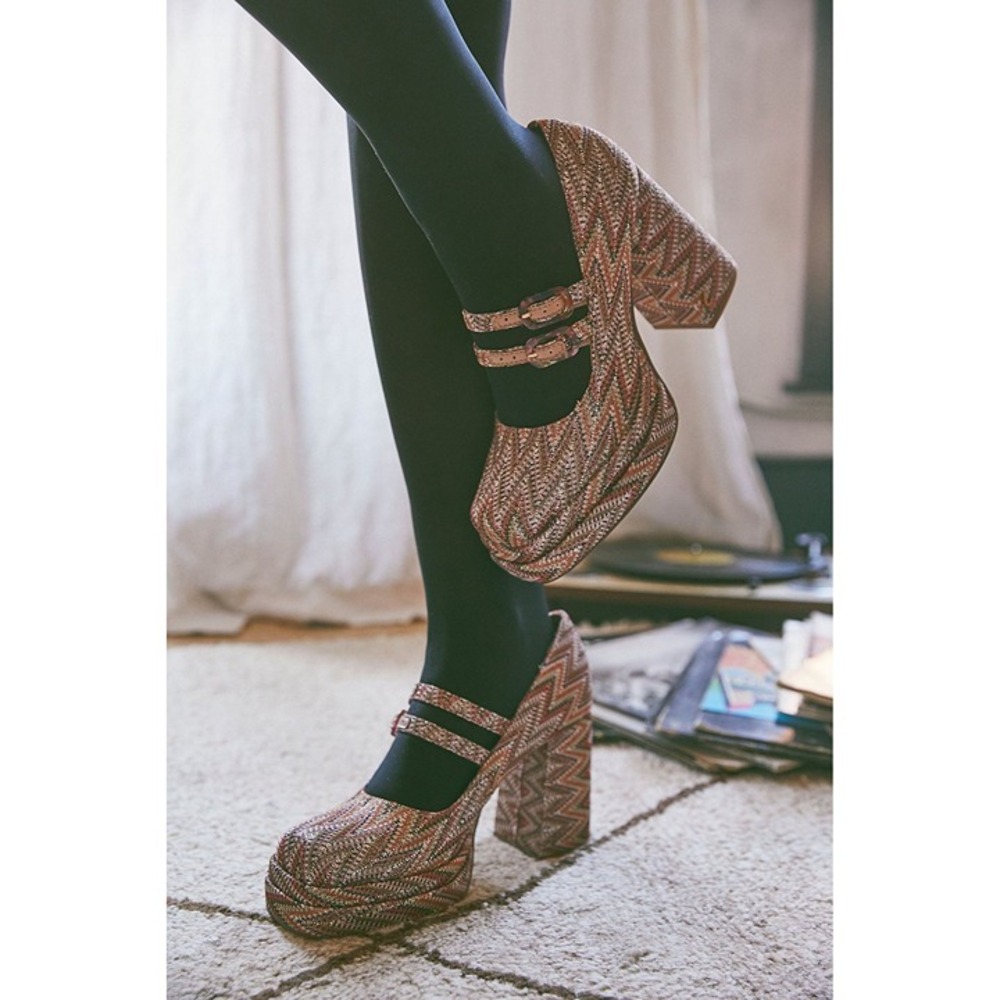 Circus NY‎ By Sam Edelman Zigzag Platform Heels Mary Jane Multicolor 10M